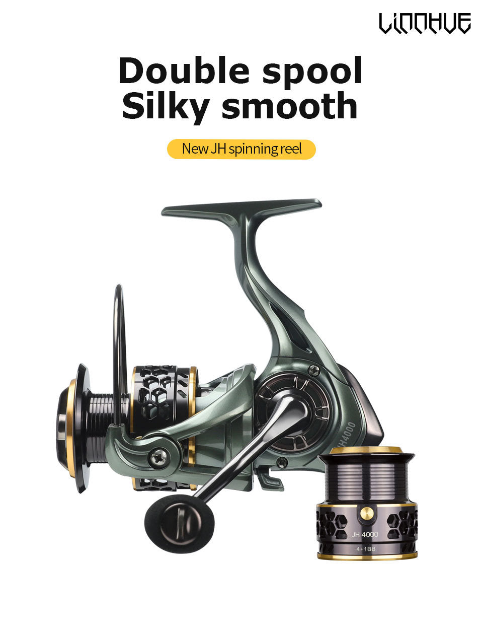 JH Spinning Wheel Sea Pole Fishing